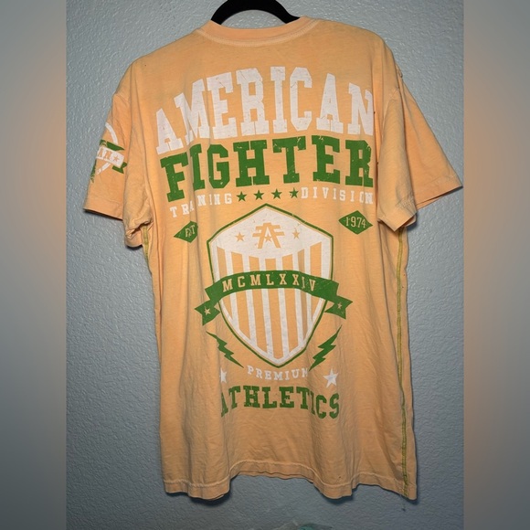 American fighter by Affliction Orange Green XL Men’s - Picture 3 of 9